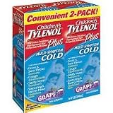 Children's Tylenol Plus-Multi-Symptom Cold, 2/4oz Bottles Grape