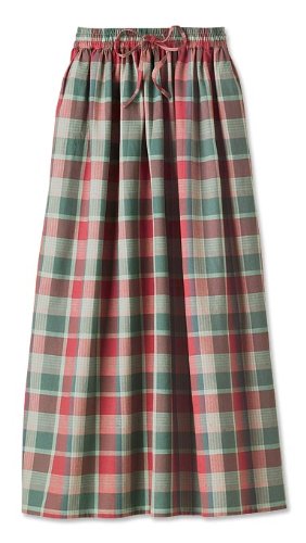 Strawberry Plaid Pull-On Skirt