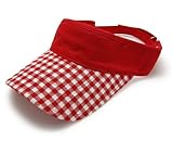 スポーツやゴルフにもお洒落に決まる ギンガムチェックサンバイザー