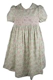 Laura Ashley Toddler Girls Fall/Winter Green Floral Smocked Corduroy Dress