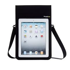 Simplism iPad、iPad 2対応 完全防水ケース 肩掛けストラップ 吸盤フック スタンド付属 TR-WPCIPD2-BK