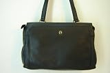 Etienne Aigner Leather Handbag/Purse ~ Black In Color