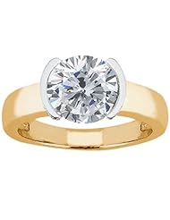 1.50 Ct Round H/I I1 Diamond 18K Yellow Gold Ring