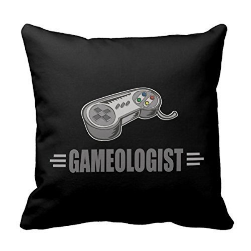 NicholasArt Cotton Linen Decorative Throw Pillow Case Cushion Cover Funny Video Gamer 18 X 18