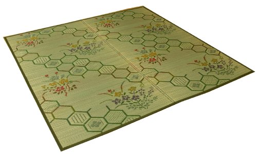 い草花ござ 『渓流』 グリーン 本間4.5畳(約286×286ｃｍ) 
