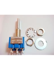 Musical Instruments: MIJ Mini Switch 6P (ON-ON type) Chrome - MIJ Guitars