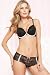Ceriso Contrast Spot Trim Floral Lace Push Up Bra