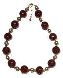 14k Gold Filled Carnelian Beads & Freshwater Cultured Pearl Necklace, 16-18