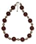 14k Gold Filled Carnelian Beads and Freshwater Cultured Pearl Necklace, 16-18"