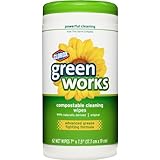 Green Works Compostable Cleaning Wipes, Original, 62 Count (Pack of 6)