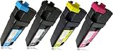 Toner Cartridges Set for Xerox 6125 6125N Yield 2,000 Pages