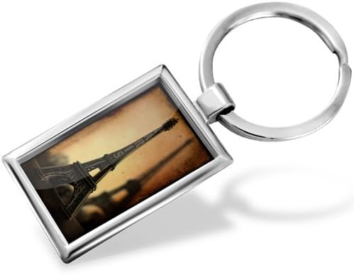 Keychain "Paris Eiffel Tower Vintage" - Hand Made, Key chain ring