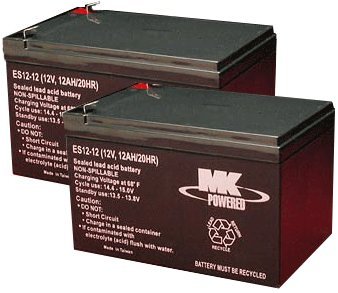 MK Battery 12V 12 AH Sealed AGM Pair - Currie, 