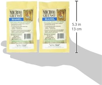 Product of Nature Micro Greens Seeds Basil, 0.25 Ounce (Pack of 24)