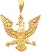 14K Yellow Gold Bald Eagle Charm