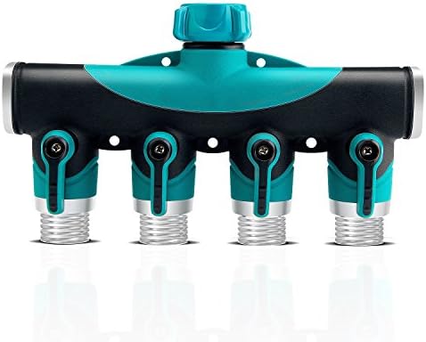 Tacklife (Spreey) Garden Hose Splitter 4 Way Watering Hose Connector Lead Free and Metal Durable