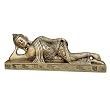 Reclining Buddha Religious Statue Collectible Figurines in Brass