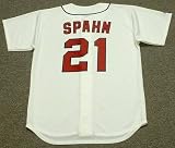 WARREN SPAHN Milwaukee Braves 1960's Majestic Cooperstown Throwback Baseball Jersey