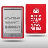 AMAZON KINDLE 4 "KEEP CALM AND STAY REEM" SILIKON SKIN CASE SCHUTZH�LLE IN ROT/WEI�von "CELLAPOD"