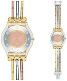 Swatch Women's Skin SFK240B Gold Stainless-Steel Swiss Quartz Watch with Gold Dial