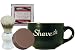 Navy Blue Shaving Mug Gift Set with Coyote Moon Shaving Soap