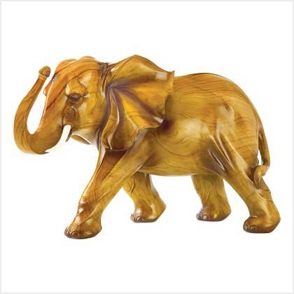 Gold Exotic Bull Elephant Figurine Decor