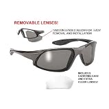 Interchangeable Black Sunglasses With 2 Polycarbonate Lens And UV 400 Protection