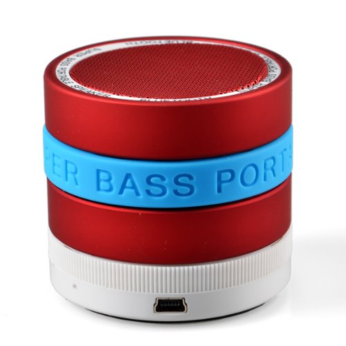 Viigoo(TM) Red+Blue Super Bass Portable Mini Speaker, Wireless Bluetooth WiFi Speaker Support TF Card Built-in Radio 360¡ãvolume adjustment for Tablet PC iPod iPhone Samsung MP3 MP4