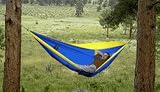 Dbl Para Hammock, Lt Blue/Yellow