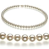 White 6-7mm A+ Chinese Akoya Pearl Necklace 18 inch Princess Length