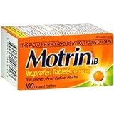 Motrin IB-Ibuprofen Pain Reliever Tablets 200 mg - 100 Coated Tab