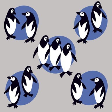 Penguin Pack of 10 Christmas Cards (Square)||RF10F