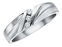 Diamond Men's Ring 1/7 Carat (ctw) in 10K White Gold