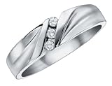 Diamond Men's Ring 1/7 Carat (ctw) in White Gold