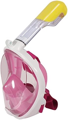 USmore Snorkel Mask for Adults and Youth Full Face Desgin with Anti-fog Technology Easy Free Breath Mask (Gopro pink, Lage/Extra Large)