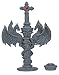 Dragon Cross Votive / Candle Holder - Gothic Candleholder Collectible