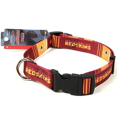 WASHINGTON REDSKINS ADJUSTABLE DOG PET COLLAR SZ L