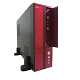 XION mATX/ITX Slim HTPC Desktop Case with 5-in-One Card-reader, 450 Watt Power Supply - Retail XON-810P_Red (Red)