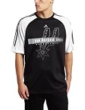 NBA Men's San Antonio Spurs Assassin Three Stripe Short Sleeve Crew (Black/White, X-Large)