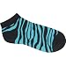 FULL TILT Zebra Ped Socks - Turquoise