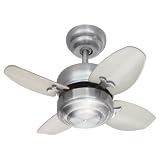 20 Mini Ceiling Fan in Brushed Steel