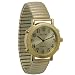 Mens Tel Time Gold Colored Talking Quartz Watch with Expansion Band