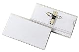 Produkt-Bild: Namensschilder 75 x 40 mm mit Clip und Nadel, 25 St&uuml;ck