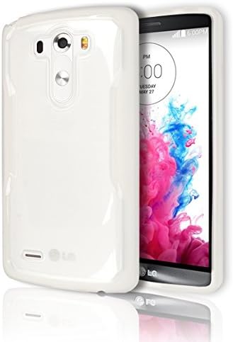 G3 Case, LG G 3 [D855] Case Soft Jelly Cover, TPU High Fluorescent Color Mobile LGG3 (White)