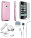 Pink Polycarbonate Slim Fit Case + Full LCD Reusable Screen Protector + 3-in1 Charger...