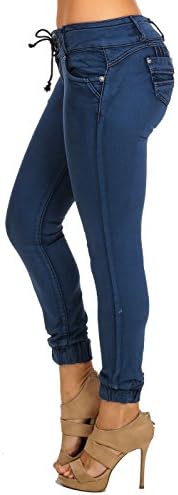Vertikal Butt Lift Levanta Cola Low Rise Drawstring Denim Joggers Jeans 10560M