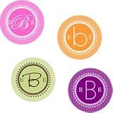 Round Monogram Labels – Baby Shower Gifts & Wedding Favors