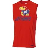 NCAA Kansas Jayhawks Dart Sleeveless T-shirt - Crimson (Large)