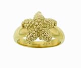 14K Yellow Gold Designer Starfish Ring