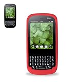 Best Price New Fashionable Perfect Fit Soft Silicon Gel Protector Skin Cover (Faceplate/Snap On) Rubber Cell Phone Case With Screen Protector for Palm Pixi / Pixi Plus Sprint , Verizon - Red